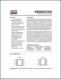 AS2843N datasheet: Current mode controller AS2843N