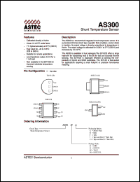 AS300D13 datasheet: Shunt temperature sensor AS300D13