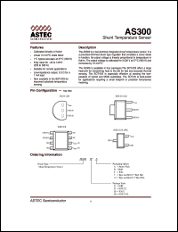AS300GA datasheet: Shunt temperature sensor AS300GA