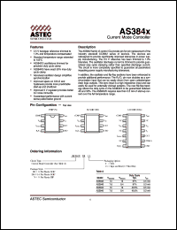 AS3843D813 datasheet: Current mode controller AS3843D813