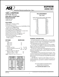 AS58C1001F-20/XT datasheet: 128K x 8 EEPROM memory AS58C1001F-20/XT