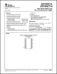 CD54HCT14F datasheet:  HIGH SPEED CMOS LOGIC HEX INVERTING SCHMITT TRIGGER CD54HCT14F