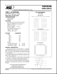 AS8E128K32Q-200/XT datasheet: 128K x 32 EEPROM memory array AS8E128K32Q-200/XT