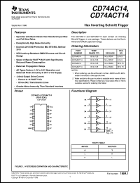 CD74AC14M datasheet:  HEX SCHMITT-TRIGGERED INVERTERS CD74AC14M