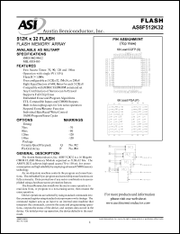 AS8F512K32Q-90/XT datasheet: 512K x 32 flash memory array AS8F512K32Q-90/XT