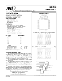 AS8S128K32Q-17/IT datasheet: 128K x 32 SRAM memory array AS8S128K32Q-17/IT