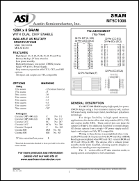 MT5C1008C-20L/XT datasheet: 128K x 8 SRAM with dual chip enable MT5C1008C-20L/XT