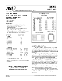 MT5C1009CW-70L/IT datasheet: 128K x 8 SRAM with chip and output enable MT5C1009CW-70L/IT