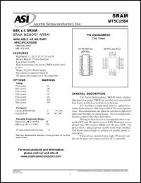 MT5C2564C-25L/883C datasheet: 64K x 4 SRAM memory array MT5C2564C-25L/883C