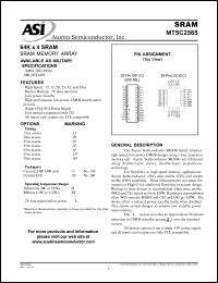 MT5C2565EC-25L/XT datasheet: 64K x 4 SRAM memory array MT5C2565EC-25L/XT