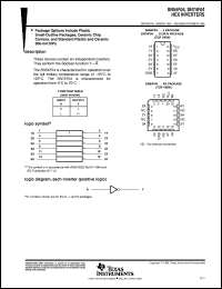 JM38510/33002B2A datasheet:  HEX INVERTERS JM38510/33002B2A