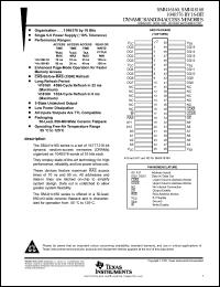 SMJ416160 datasheet: 1048576 by 16-bit dynamic random-access memory SMJ416160