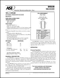 SMJ44400-80JDM datasheet: 1M x 4 DRAM dynamic random-access memory SMJ44400-80JDM