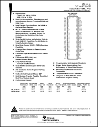 SMJ55161-75 datasheet: 262144 by 16-bit multiport video RAM SMJ55161-75