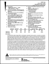 SMJ55166-75 datasheet: 262144 by 16-bit multiport video RAM SMJ55166-75