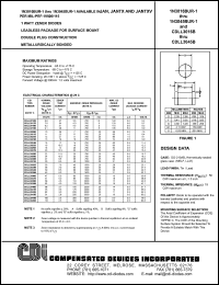 CDLL3018B datasheet: 8.2 volt zener diode CDLL3018B