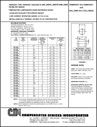 CDLL4566A datasheet: 0.5 volt temperature compensated zener reference diode CDLL4566A