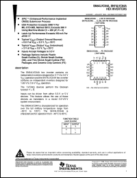 SNJ54LVC04AW datasheet:  HEX INVERTERS SNJ54LVC04AW