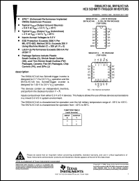 SNJ54LVC14AJ datasheet:  HEX SCHMITT-TRIGGER INVERTERS SNJ54LVC14AJ