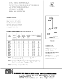 1N4775 datasheet: 8.5 volt temperature compensated zener reference diode 1N4775