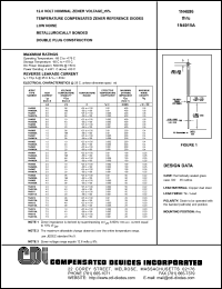 1N4896A datasheet: 12.8 volt temperature compensated zener reference diode 1N4896A