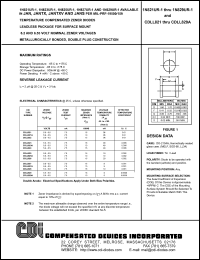 CDLL822 datasheet: 5.9-6.5 V zener diode CDLL822