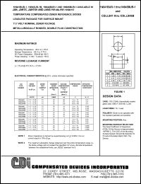 CDLL943B datasheet: 11.22-12.28 temperature compensated zener reference diode CDLL943B