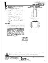 SN74AHC05D datasheet:  HEX INVERTERS WITH OPEN-DRAIN OUTPUTS SN74AHC05D