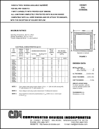 CD3821A datasheet: 3.3 volt zener diode CD3821A