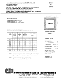 CD4614 datasheet: 1.8 volt zener diode chip CD4614