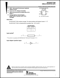 SN74AHCT1G04DBVR datasheet:  SINGLE INVERTER GATE SN74AHCT1G04DBVR