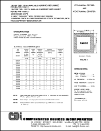 CD4372A datasheet: 3 V, Zener diode chip CD4372A