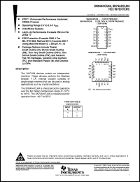 SN74AHCU04D datasheet:  HEX INVERTERS SN74AHCU04D