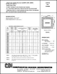 CD961B datasheet: 10 V, Zener diode chip CD961B