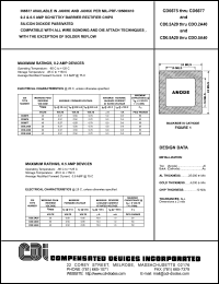 CD0.5A30 datasheet: 30 V,  0.5 Amp schottky barrier rectifier chip CD0.5A30