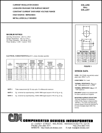 CDLL250 datasheet: 5.1 mA, Current regulator diode CDLL250