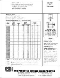 CDLL5221B datasheet: 2.4 V,  zener diode CDLL5221B