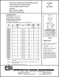 CDLL4897 datasheet: 0.5 mA, temperature compensated zener reference diode CDLL4897