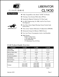 CL1K30QC208-2 datasheet: Liberator CL1K30QC208-2