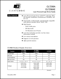 CL7256AEFI256-7 datasheet: Laser processed logic device CL7256AEFI256-7