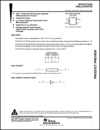 SN74LVC1GU04DBVR datasheet:  SINGLE INVERTER GATE SN74LVC1GU04DBVR