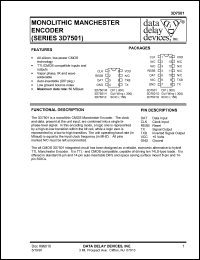 3D7501 datasheet: Monolithic manchester encoder 3D7501