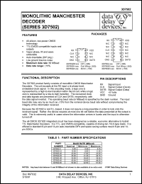 3D7502M-5 datasheet: Monolithic manchester encoder 3D7502M-5