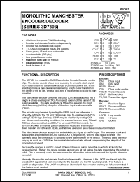 3D7503G-25 datasheet: Monolithic manchester encoder/decoder 3D7503G-25