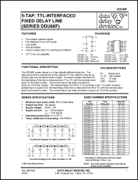 DDU66F-25B2 datasheet: Total delay 25+/-3 ns,5-TAP, TTL-interfaced fixed delay line DDU66F-25B2
