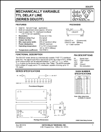 DDU37F-100 datasheet:  Mechanically variable TTL delay line DDU37F-100