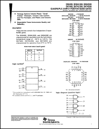 SNJ5400WA datasheet:  QUADRUPLE 2-INPUT POSITIVE-NAND GATES SNJ5400WA