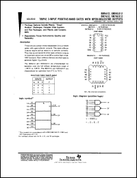 SNJ5412W datasheet:  TRIPLE 3-INPUT POSITIVE-NAND GATES WITH OPEN-COLLECTOR OUTPUTS SNJ5412W