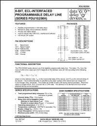 PDU10256H-0.5MC5 datasheet:  8-BIT, ECL-interfaced programmable delay line PDU10256H-0.5MC5