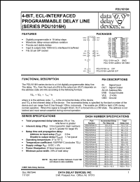 PDU1016H-60MC4 datasheet: 4-BIT, ECL-interfaced programmable delay line PDU1016H-60MC4